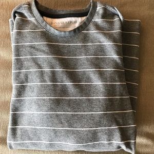 Striped waffle long sleeve